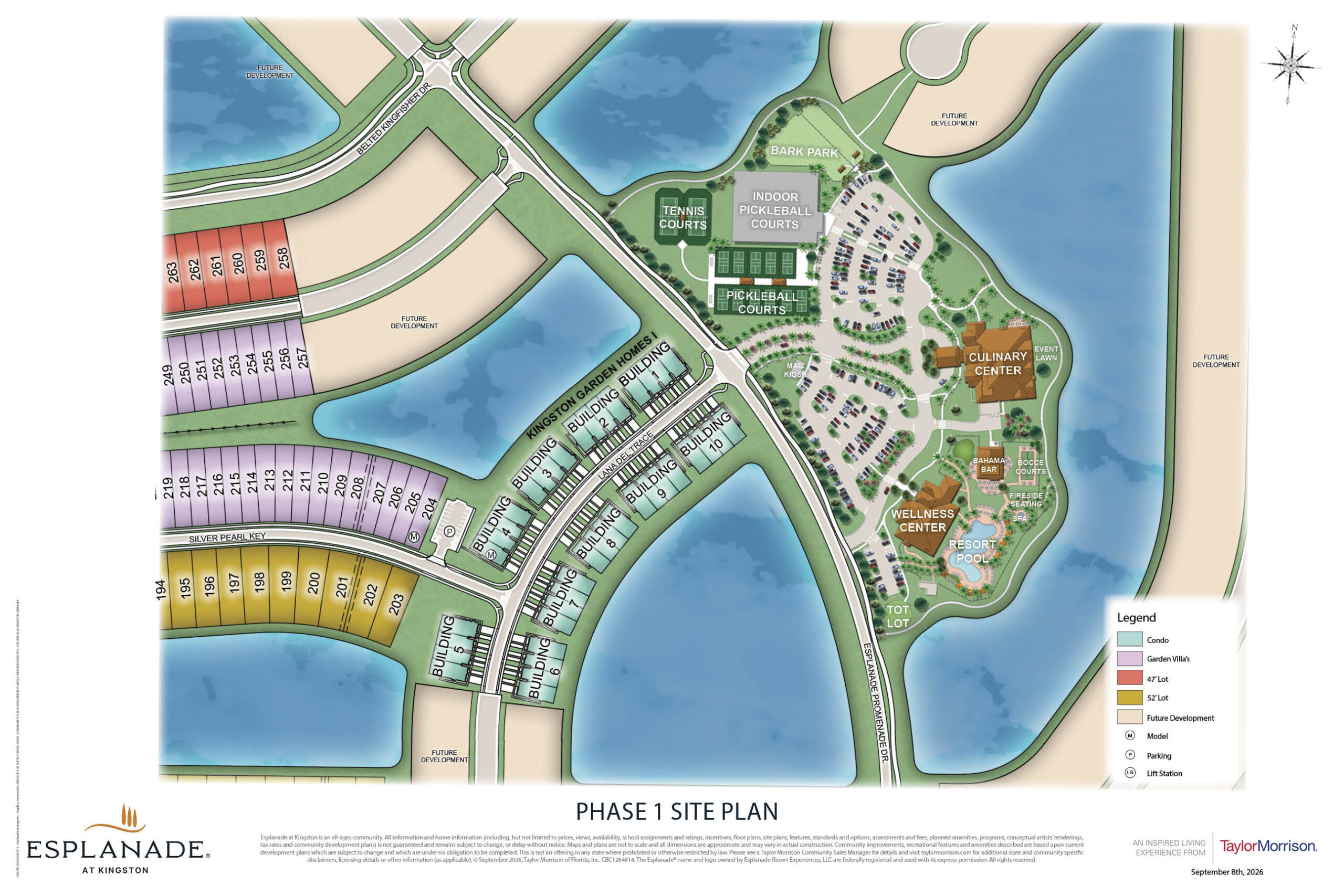 Esplanade amenity site map